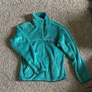 Patagonia Teal Green Pullover Fleece